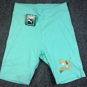 Puma Iconic T7 Mint Green Biker Shorts Womens Size S Novellette Travels